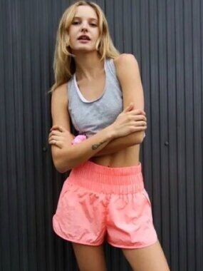 Free People Movement Way Home Short in Papaya Punch Size XS